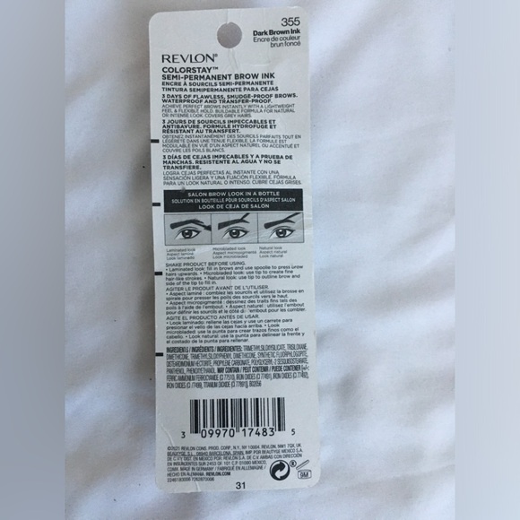 Revlon color stay semi-permanent brow ink, dark brown, used 1x. - Picture 5 of 5